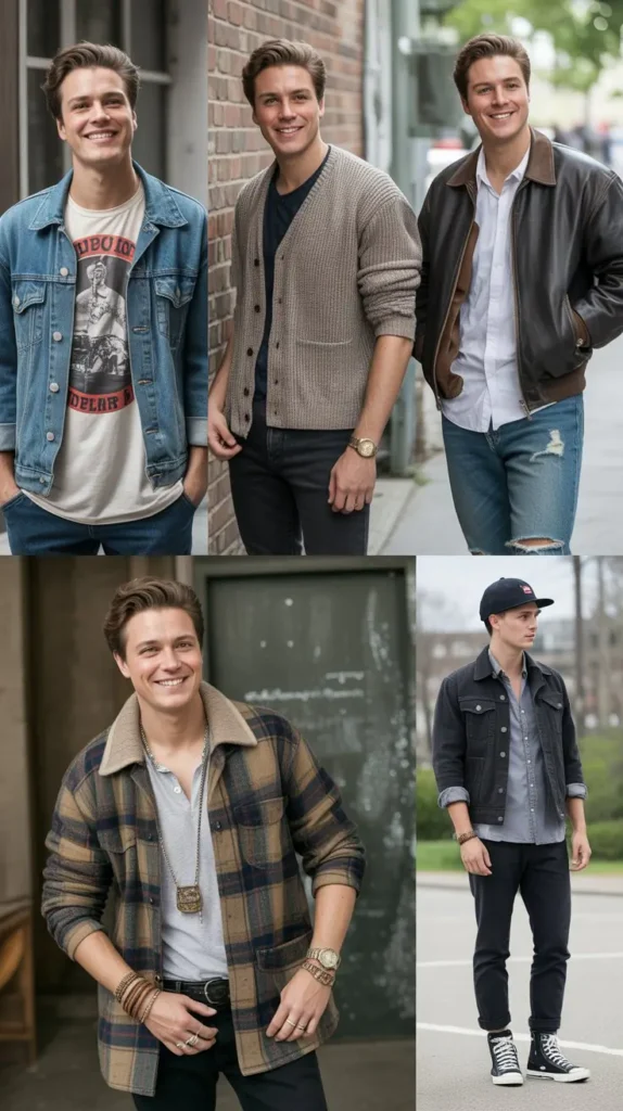 Vintage Shirt with Layered Accessories