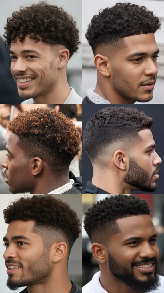 Curly High Fade