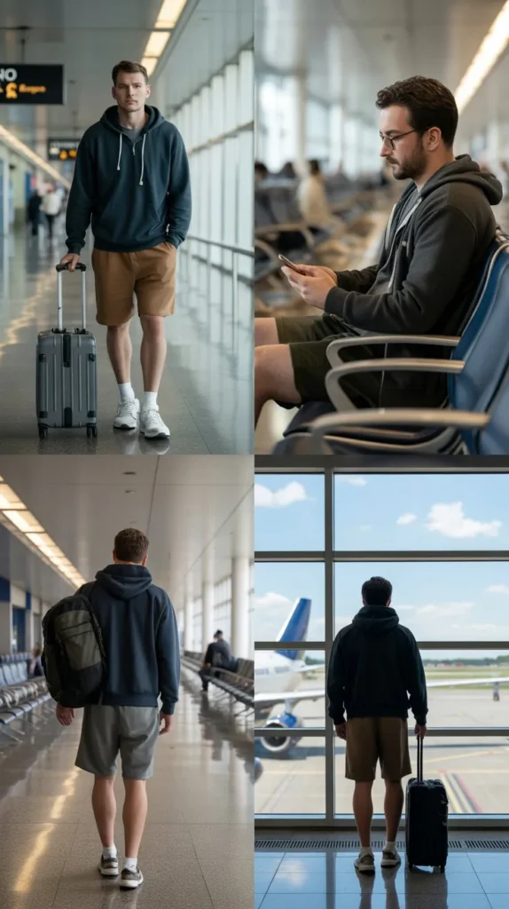 Hoodie with Shorts for Travel Days