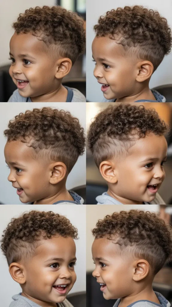  Curly Fade Cut