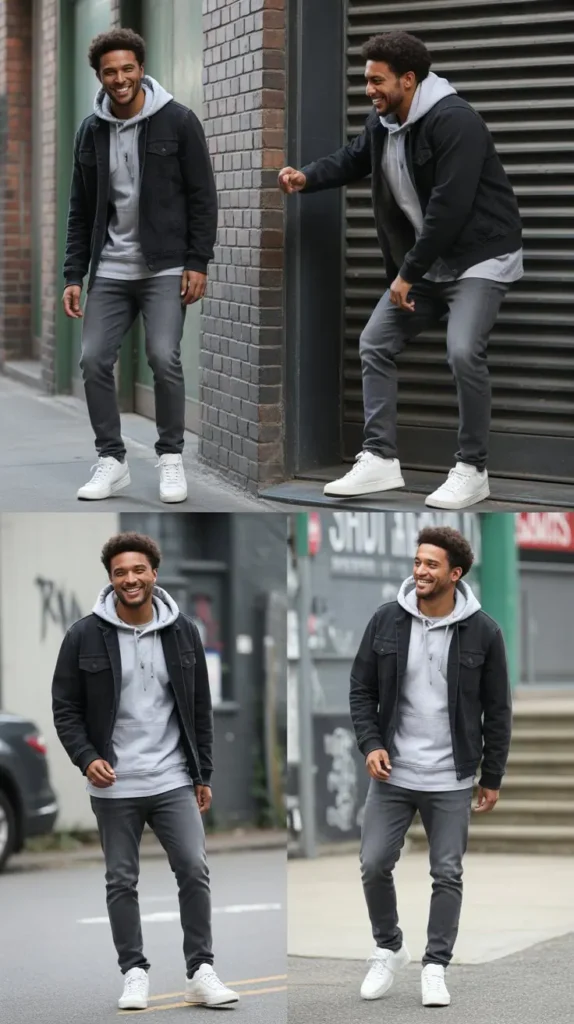 Classic Hoodie with Slim Jeans