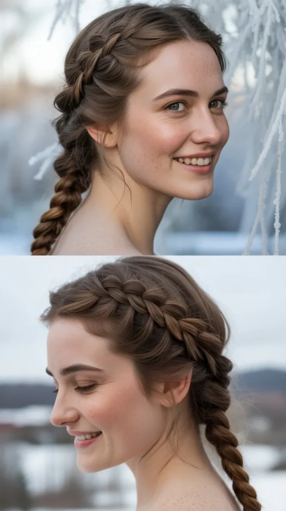 Side Braid with Loose Strands