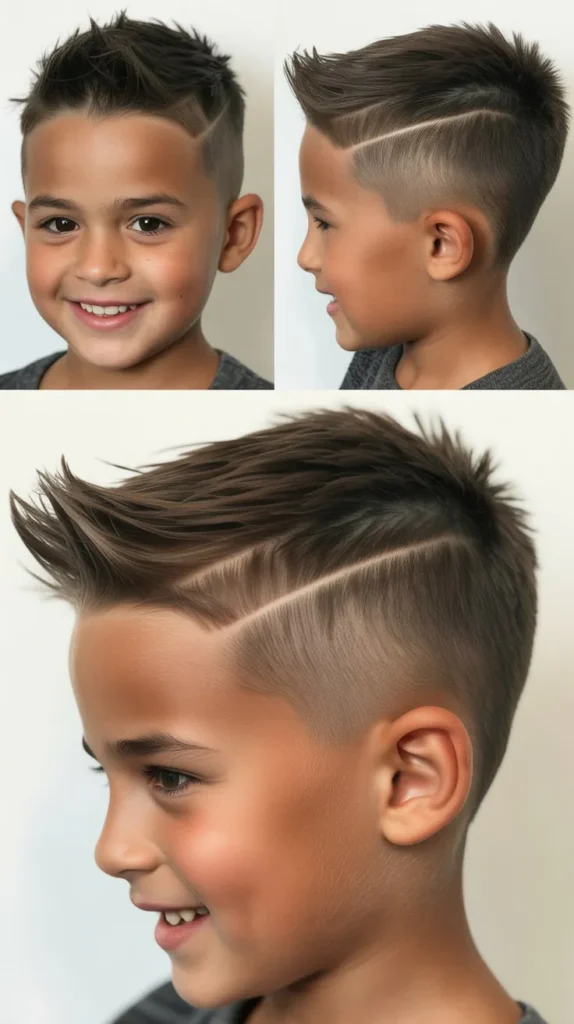 Faux Hawk with Hard Part