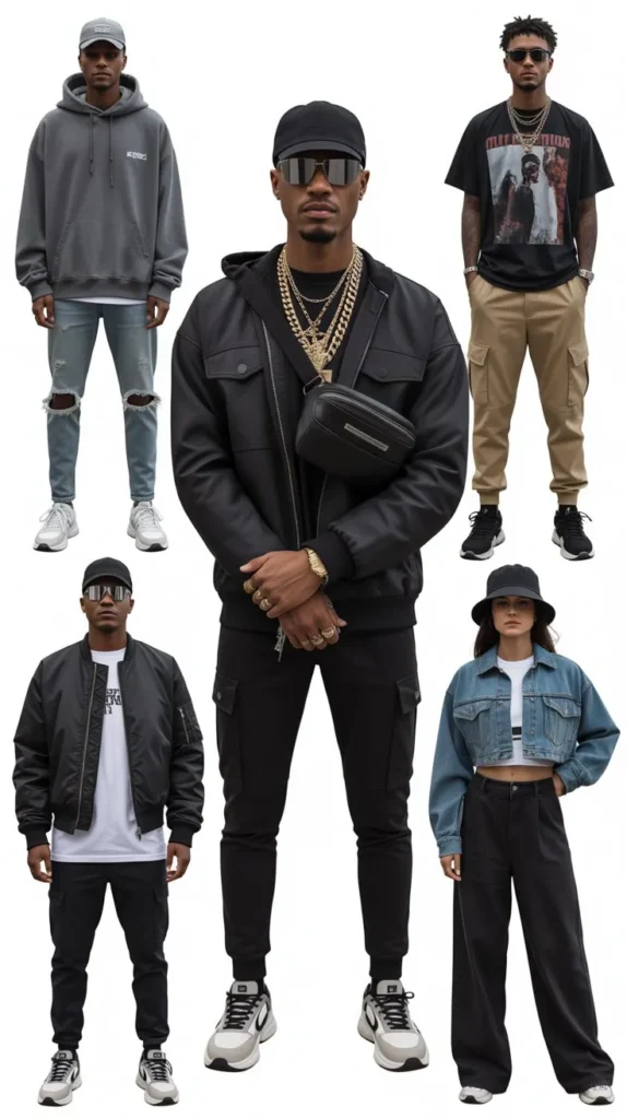 Streetwear with Accessories Focus