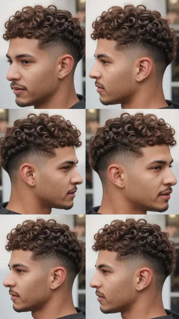 Curly Top Fade