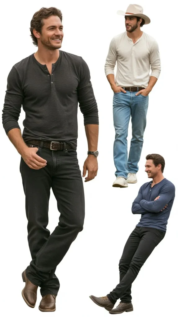 Henley Shirt with Jeans