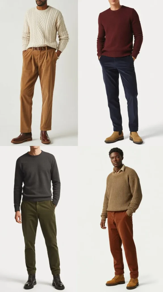  Corduroy Pants with Sweaters