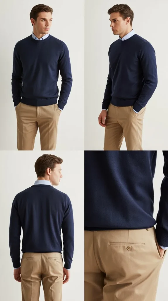 Lightweight Sweater with Chinos