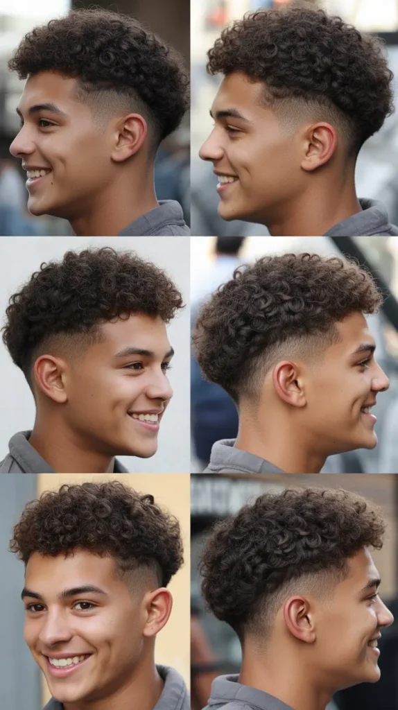 Curly Top Fade
