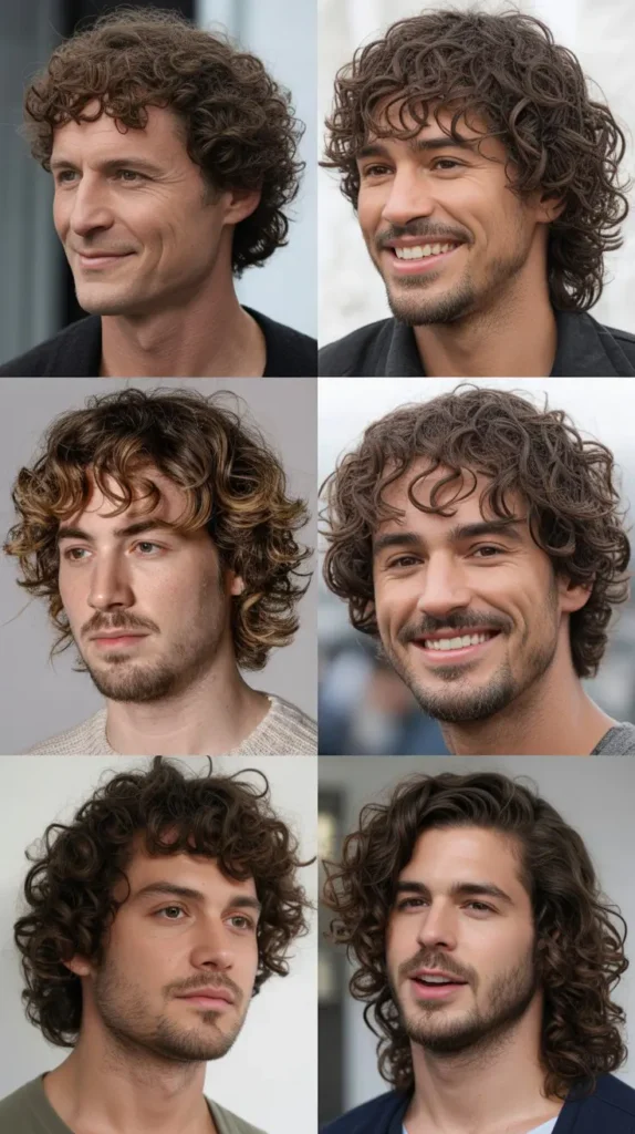 Curly Shoulder-Length Hair