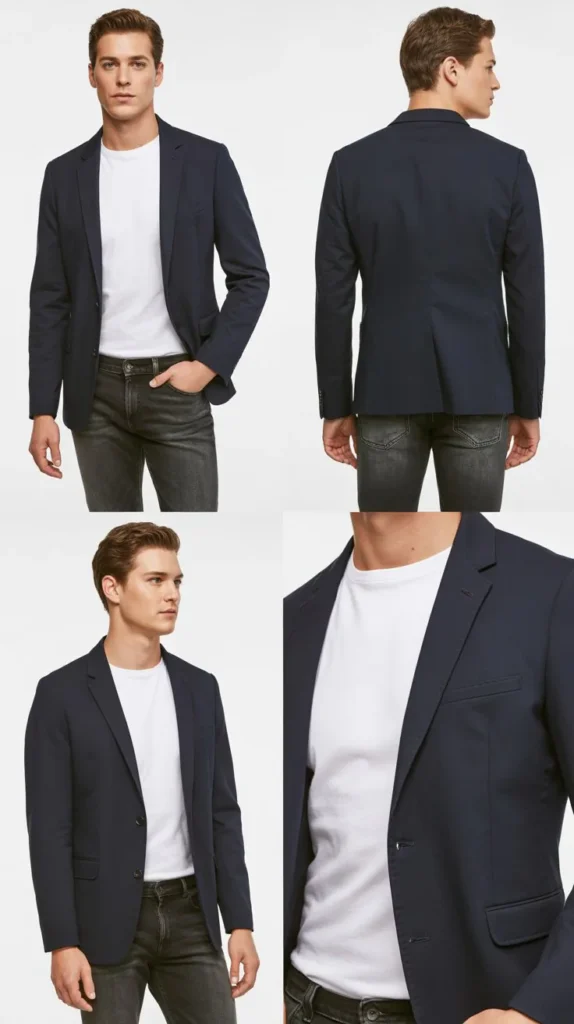  Blazer with T-Shirt and Jeans