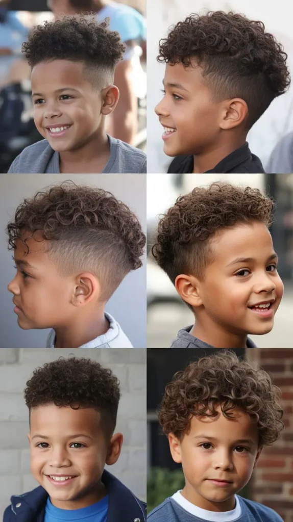 Long Top Curly Faux Hawk