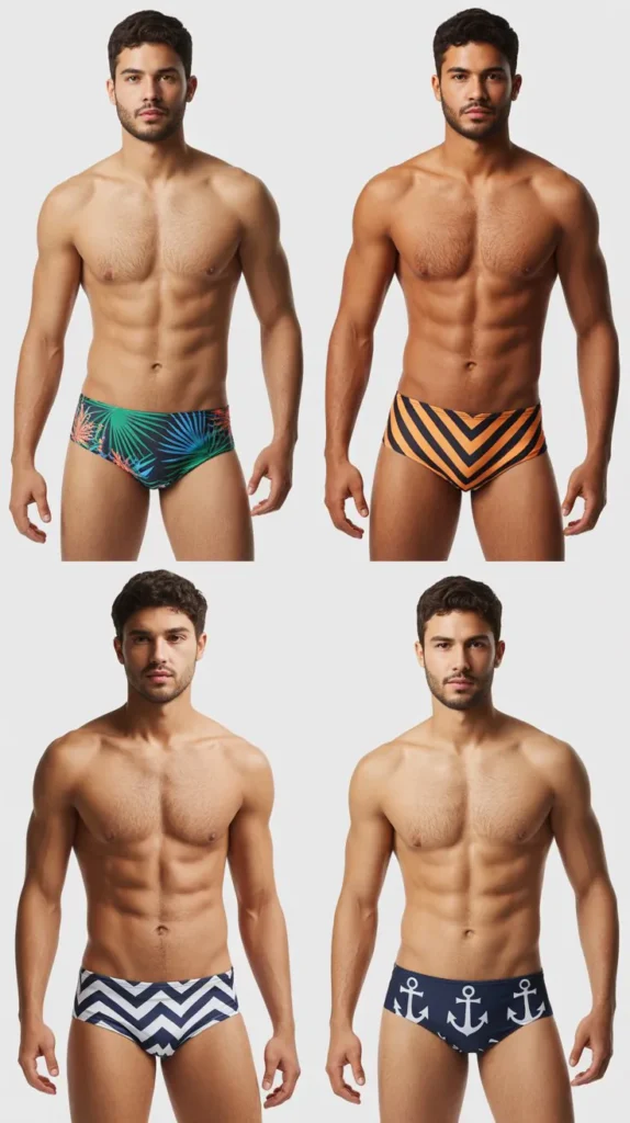 Classic Solid Color Swim Briefs