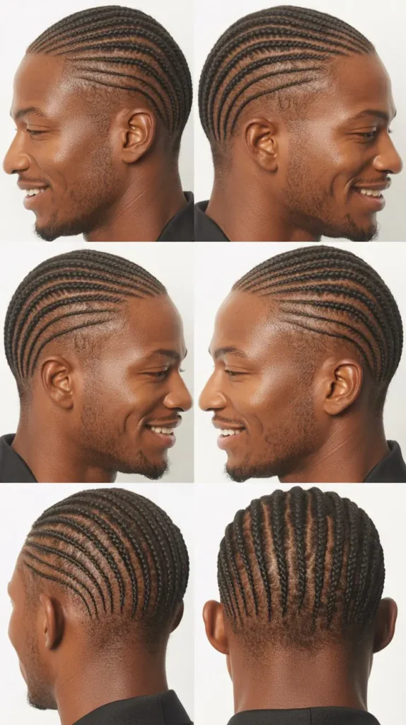 Thin Cornrow Fade