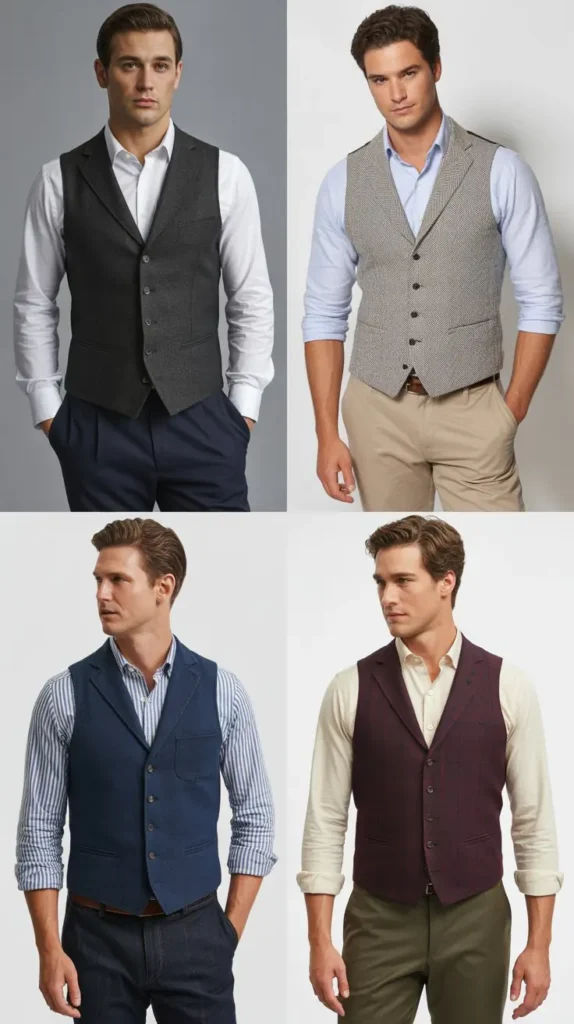 Vest with Shirt and Trousers