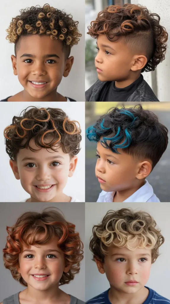  Curly Faux Hawk with Highlights