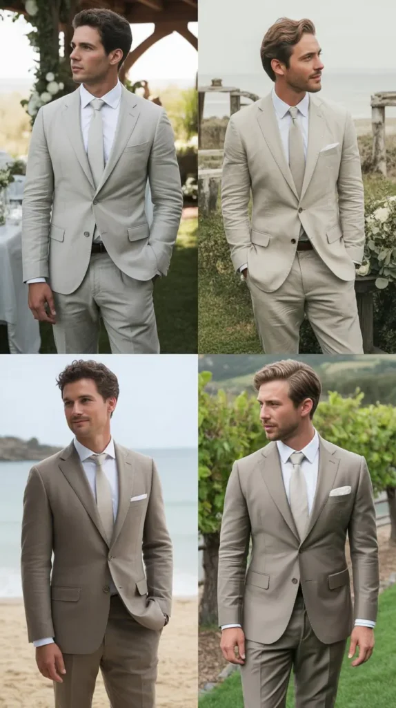 Light Grey Suit for Day Weddings