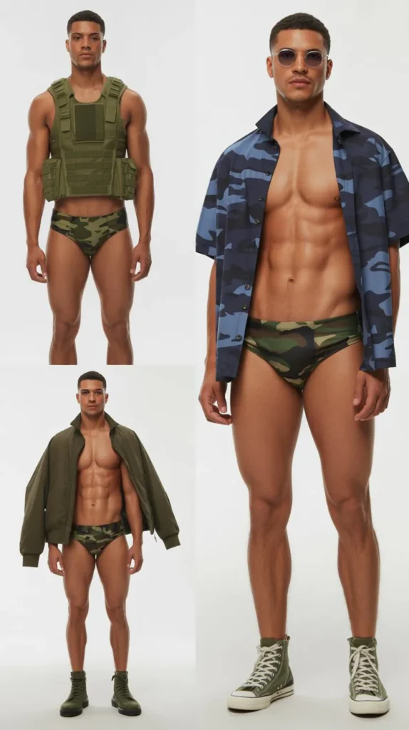 Printed Graphic Swim Briefs