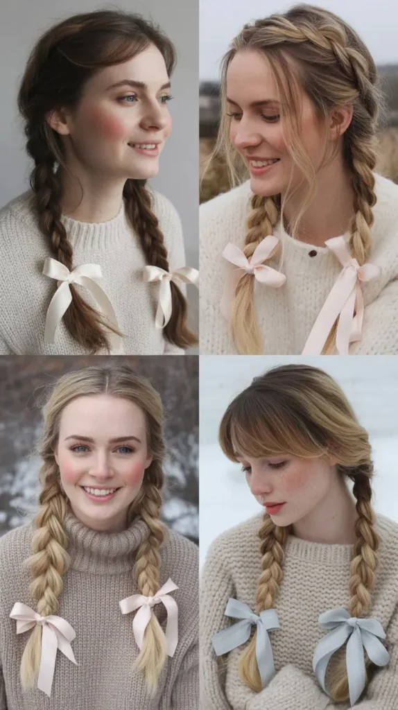 Loose Braid with Ribbon