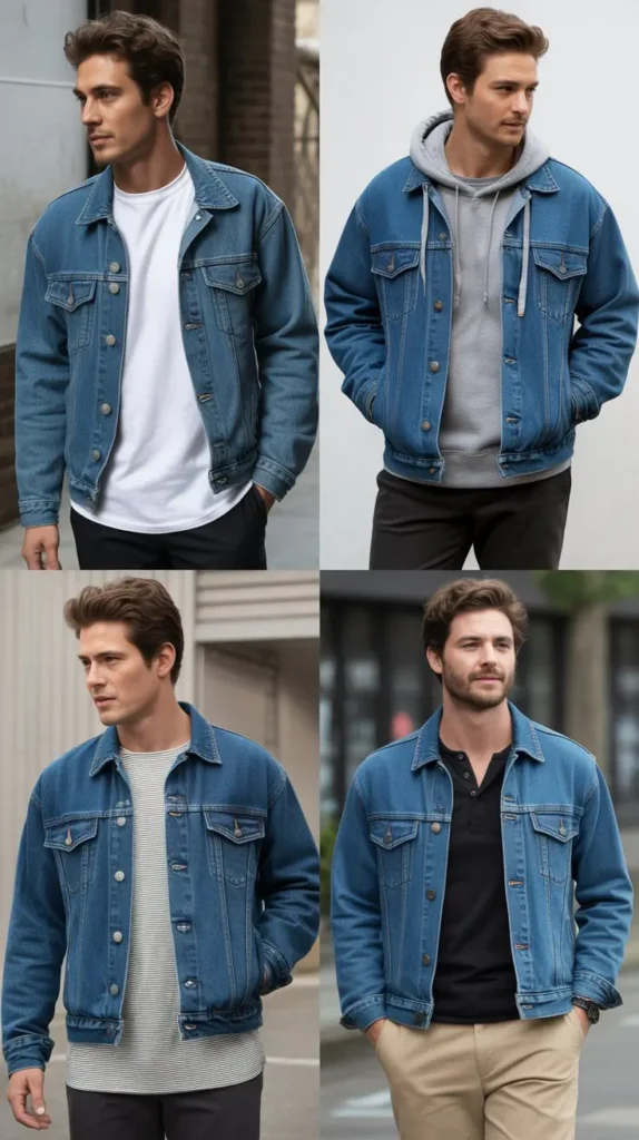 Denim Jacket with White Tee