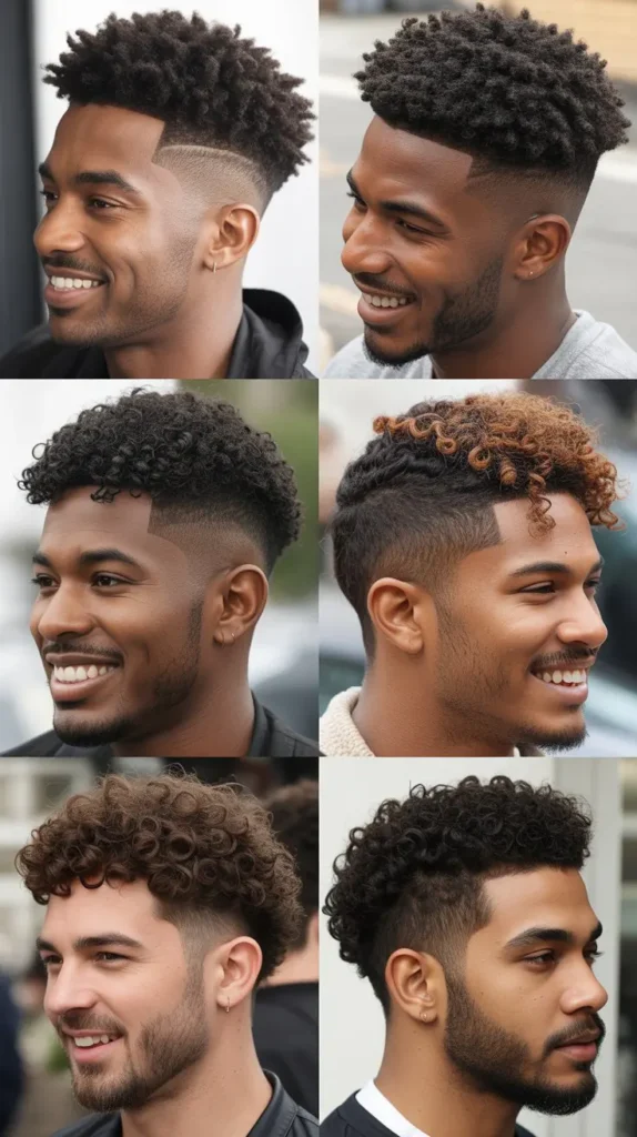 Curly High Top Fade