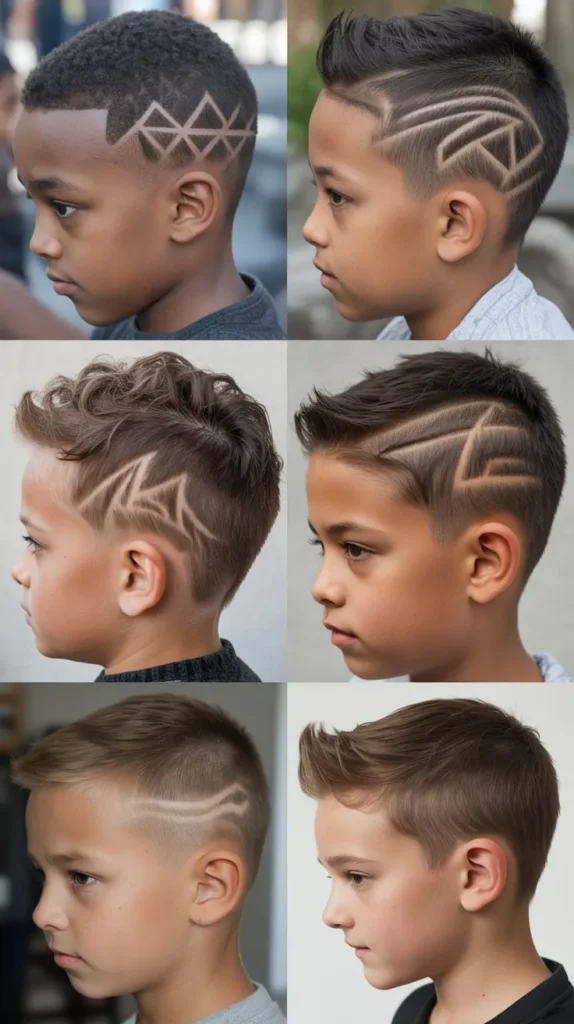 Short Faux Hawk with Design