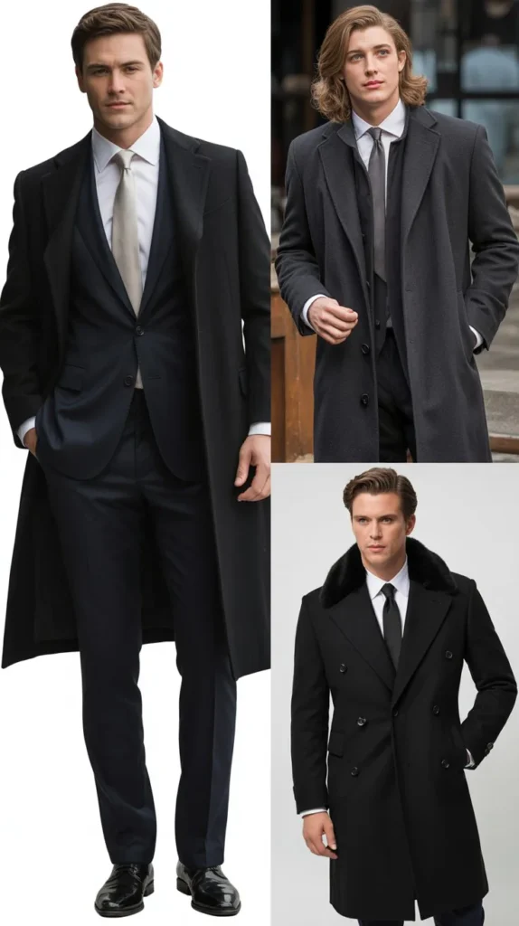 Black Suit with Overcoat