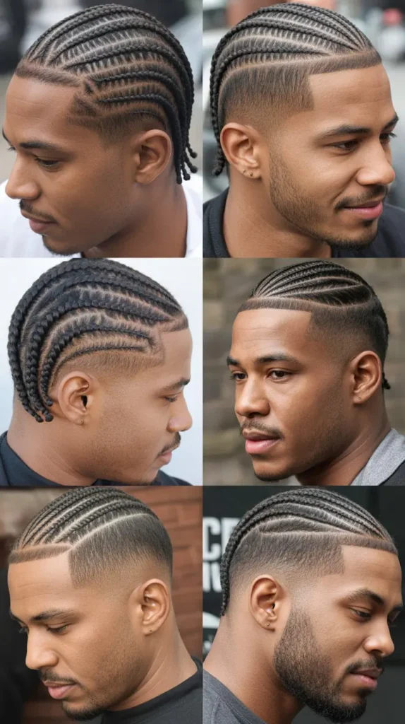 Cornrow Fade with Double Fade