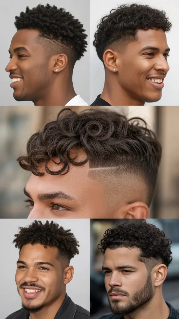 Curly Top Fade