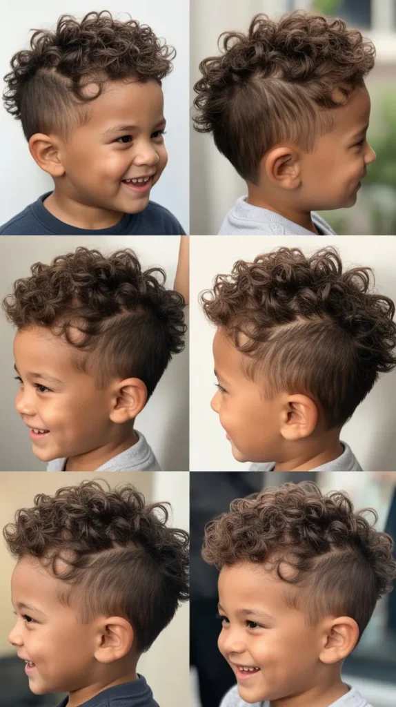 Spiky Curly Faux Hawk