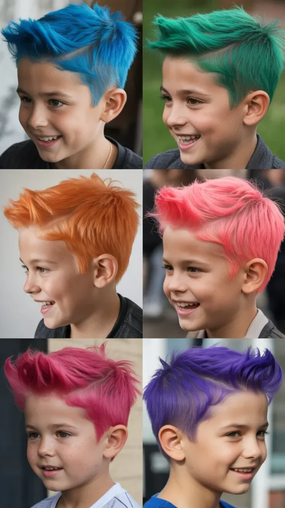  Colored Faux Hawk Mullet