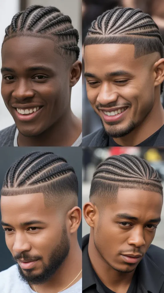  Four Cornrow Fade