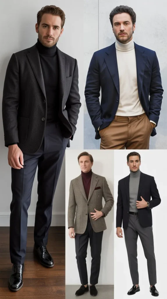 Turtlenecks with Blazers