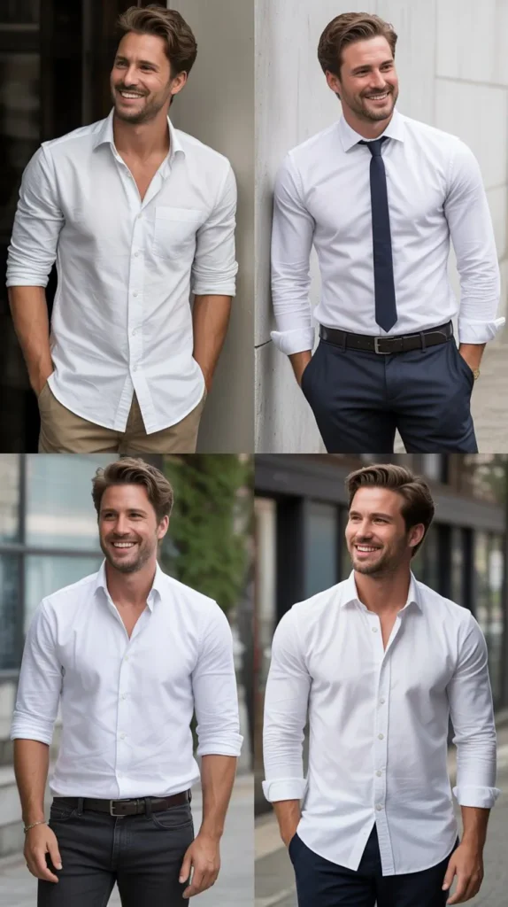 Classic White Button Shirt Styling
