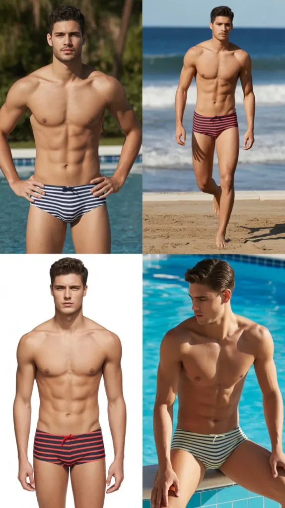 . Striped Swim Brief Outfit