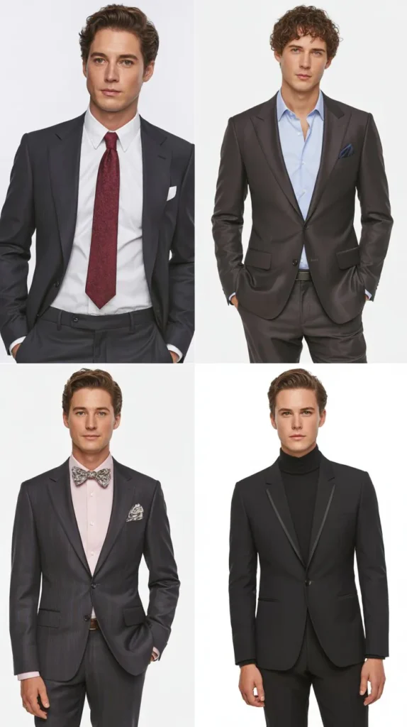 Charcoal Suit for Formal Events