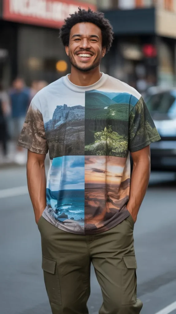 Printed Shirt with Street Pants