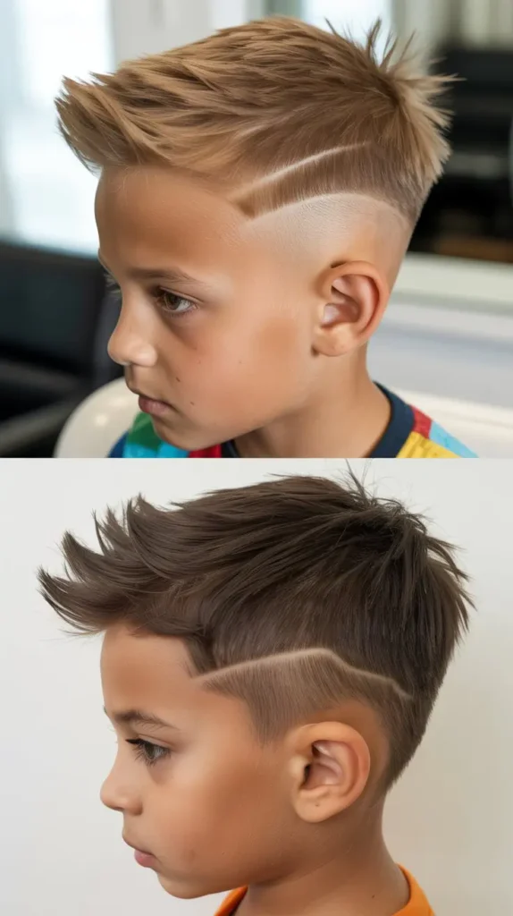 Faux Hawk with Fade Gradient Effect