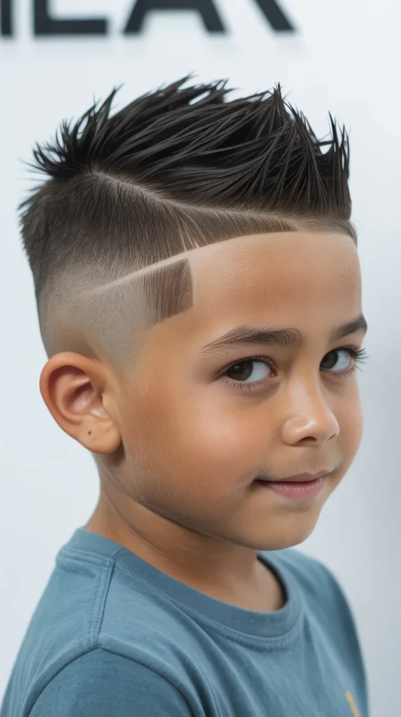  Mid Fade Textured Faux Hawk