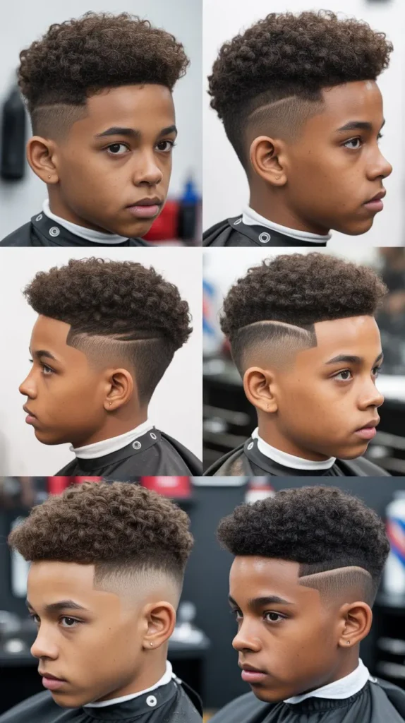  Curly High Top Fade