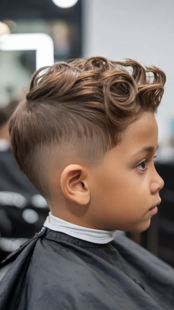  Wavy Hair Fade Faux Hawk