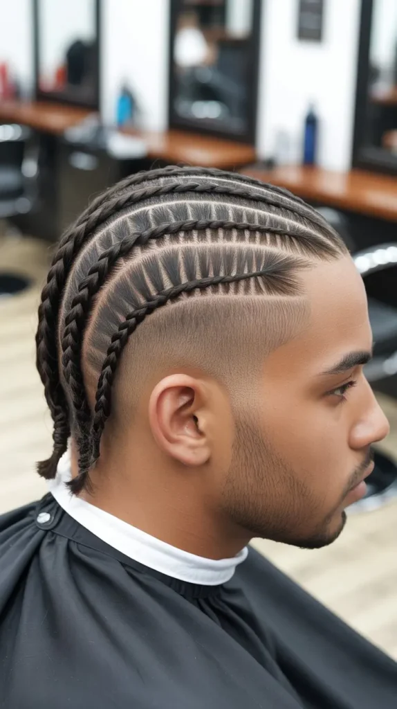 37 Perfect Blend Cornrow Fade Styles for Men