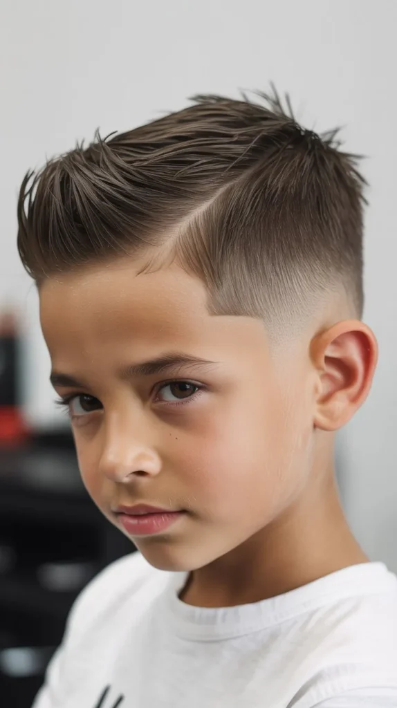 Side Part Fade Faux Hawk