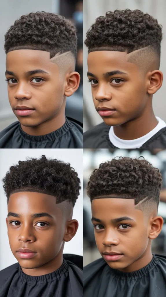 Bald Fade with Curls
