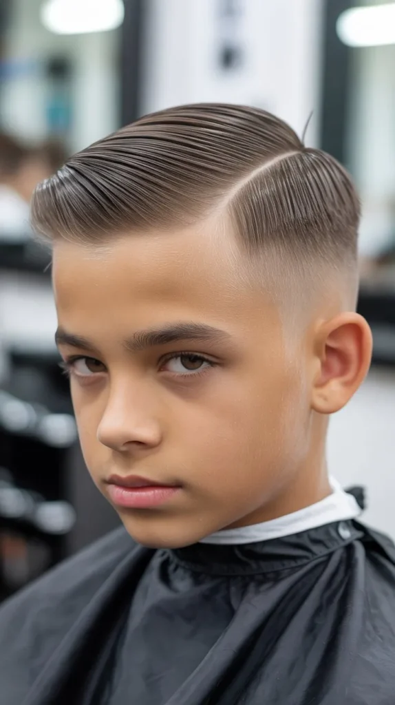 Long Slick Back Fade