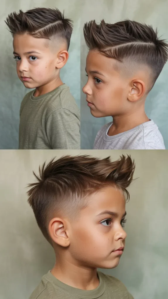Classic High Faux Hawk with Sharp Fade