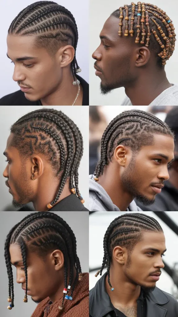 Cornrow Fade with Beads