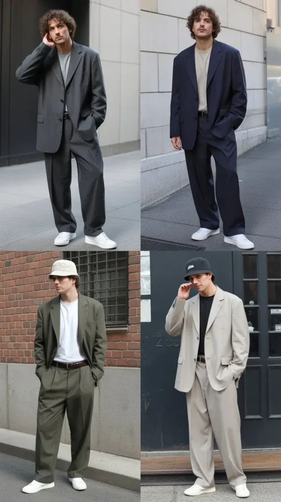 Relaxed Suit Streetwear Fusion