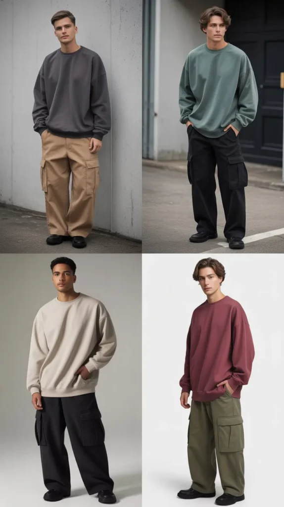 Cargo Pants With Sweatshirts