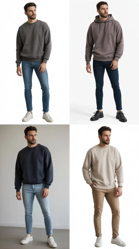 . Sweatshirt with Slim Jeans